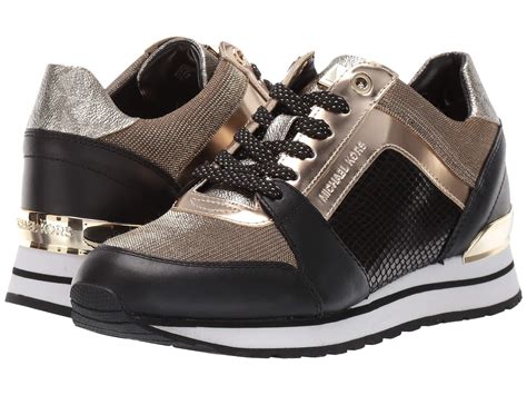 black and gold women's sneakers michael kors|Michael Kors gold sandals sale.